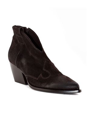 Texan Dark Brown Suede Ankle Boots ELENA IACHI | E2004EBANO